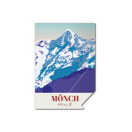 Postkartensticker: Berner Alpen Mönch