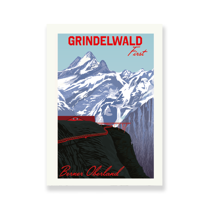 Postkartensticker: Berner Oberland Grindelwald