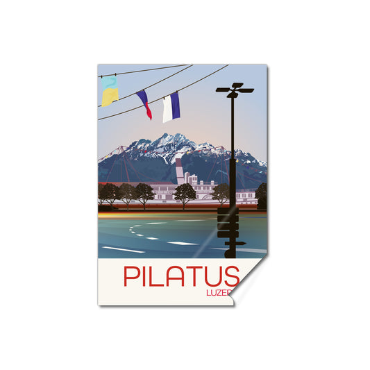Postkartensticker: Luzern Pilatus