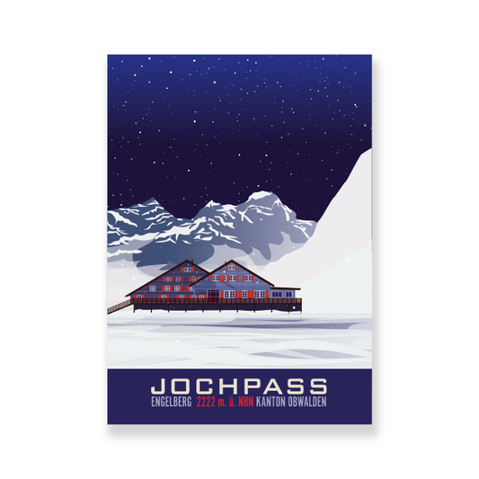 Postkartensticker: Obwalden Engelberg Jochpass