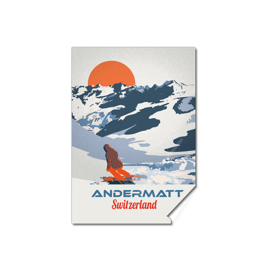 Postkartensticker: Uri Andermatt