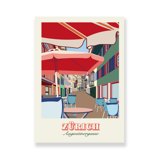 Postkartensticker: Zürich Augustinergasse