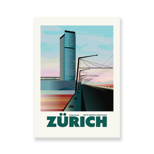 Postkartensticker: Zürich Prime Tower