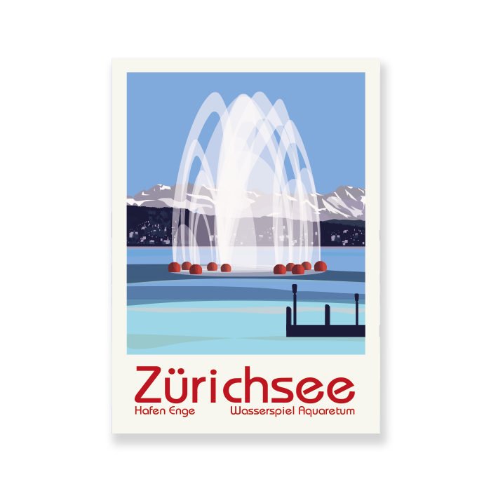 Postkartensticker: Zürich Zürichsee