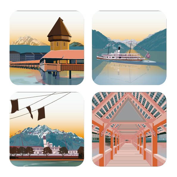 Coaster Set: Luzern