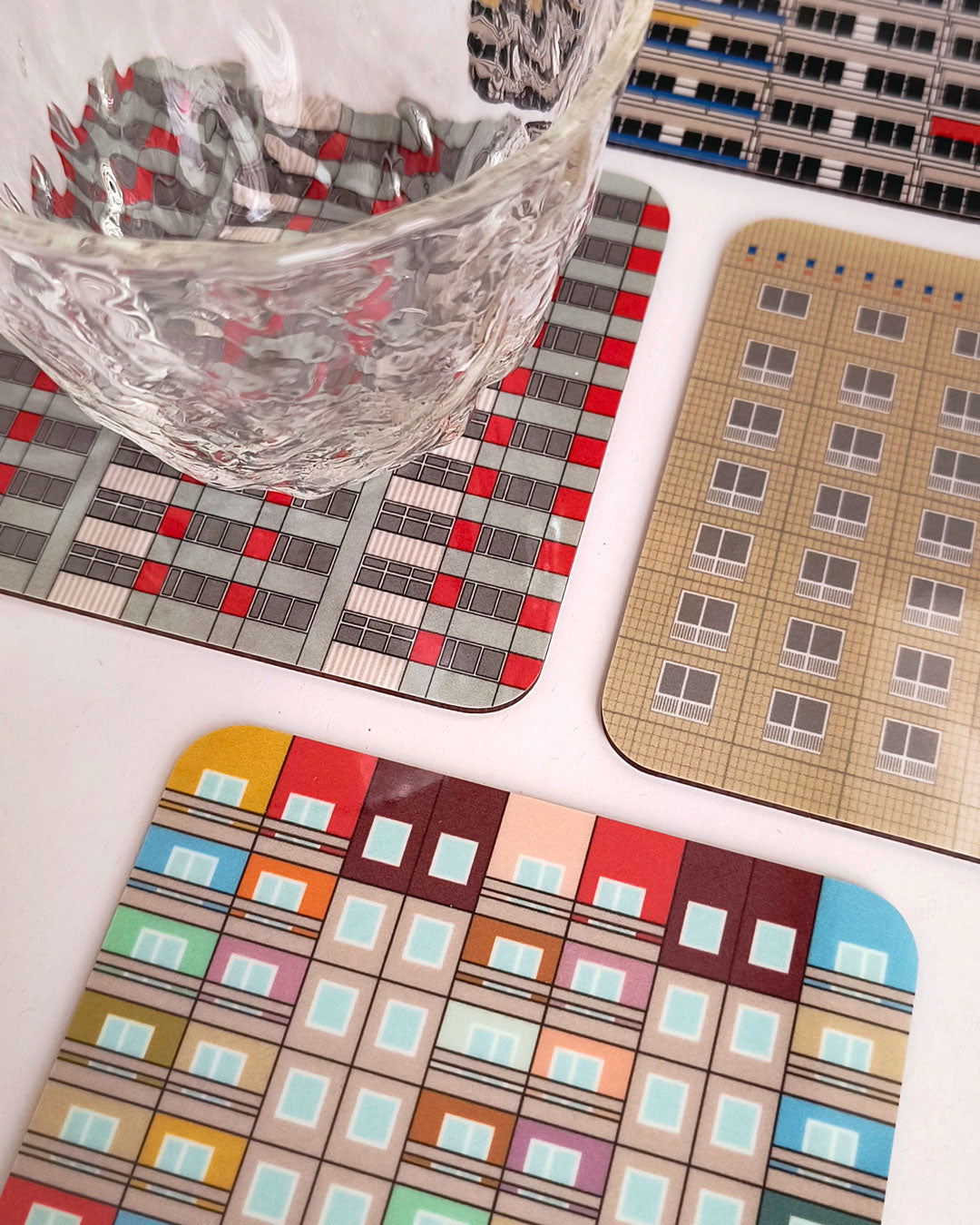 Coaster Set: Colorful Plate