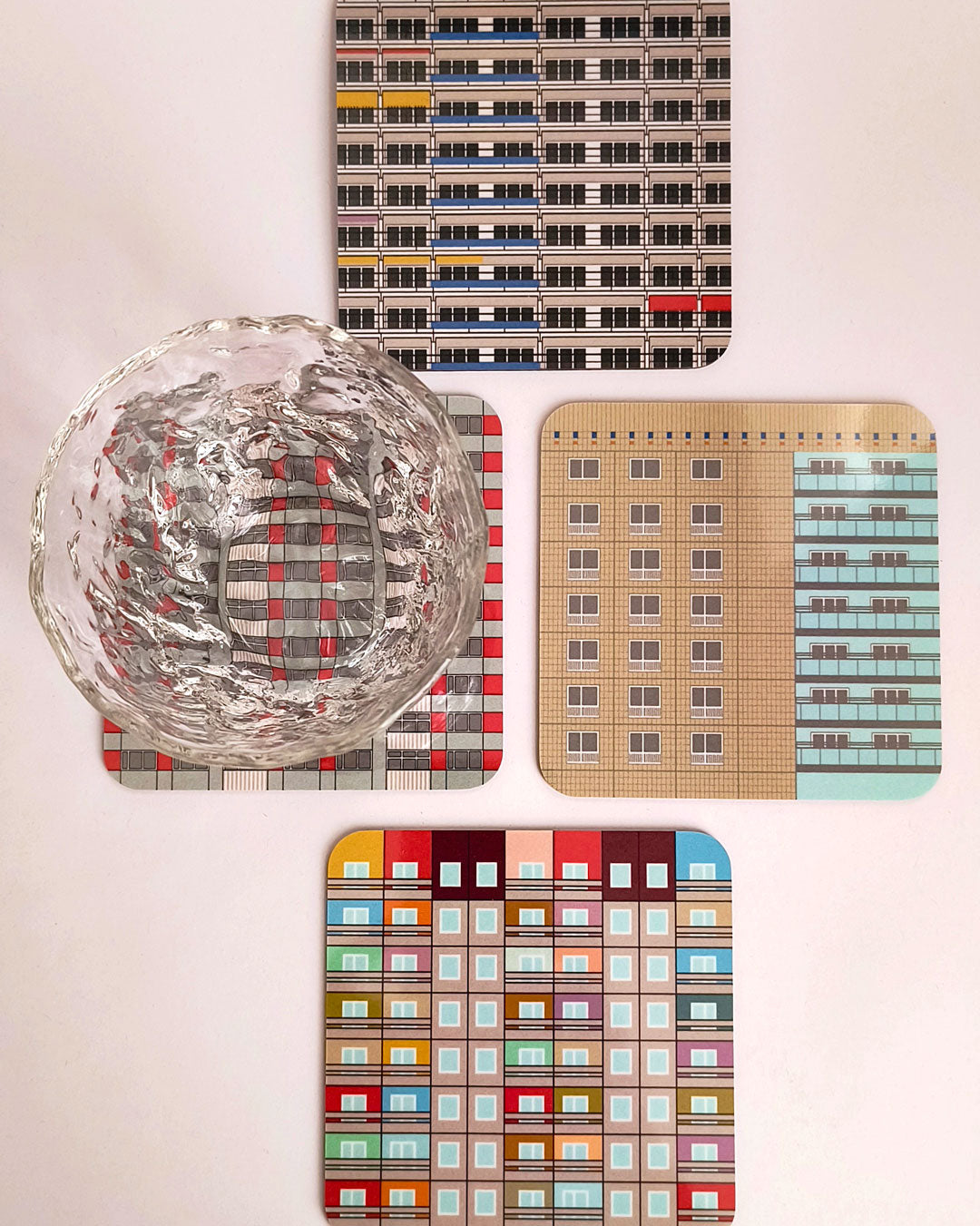 Coaster Set: Colorful Plate