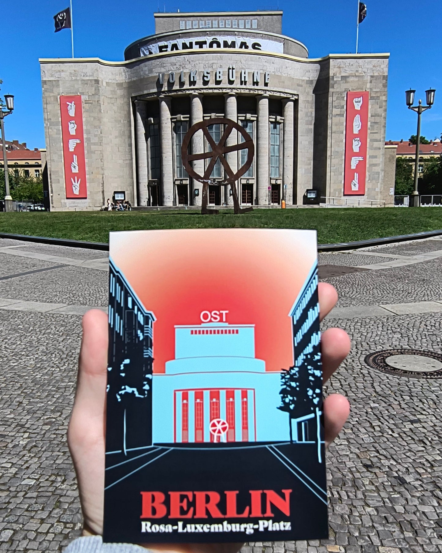 Postkarte: Rosa Luxemburg Platz