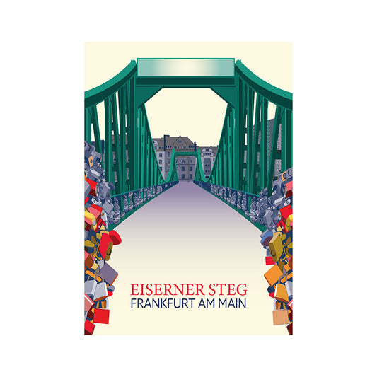 Postkarte: Frankfurt Eiserner Steg