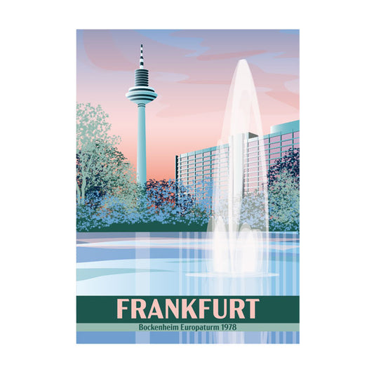 Postkarte: Frankfurt Europaturm