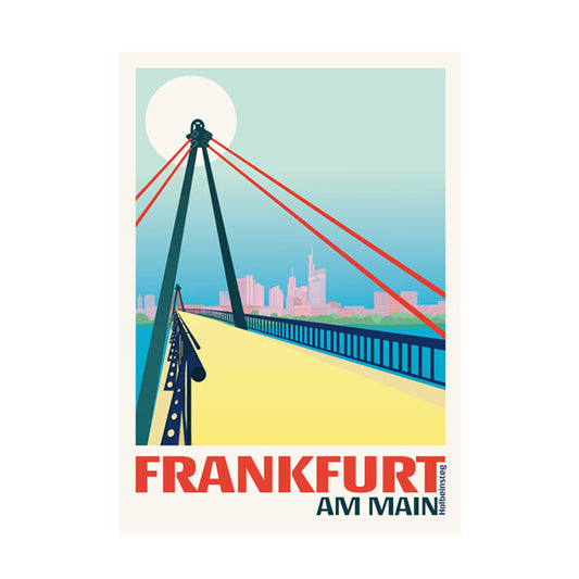 Postkarte: Frankfurt Holbeinsteg