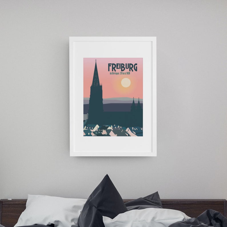 Freiburg Poster: Abendrot