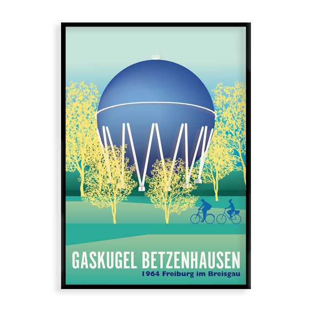 Freiburg poster: Betzenhausen gas ball 