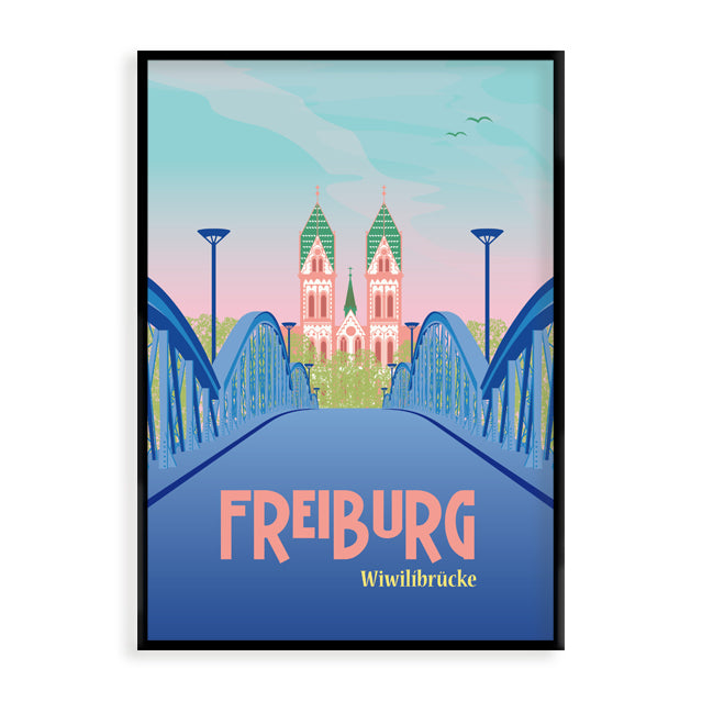 Freiburg Poster: Wiwili Bridge