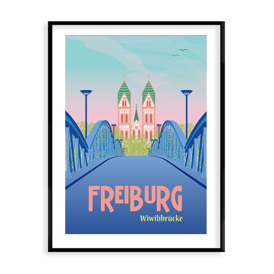 Freiburg Poster: Wiwili Brücke