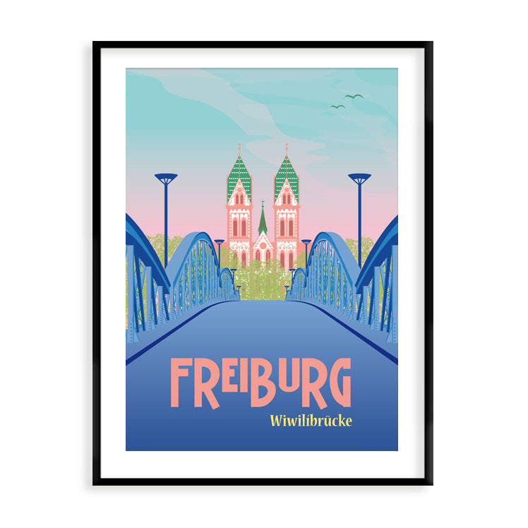 Freiburg Poster: Wiwili Bridge