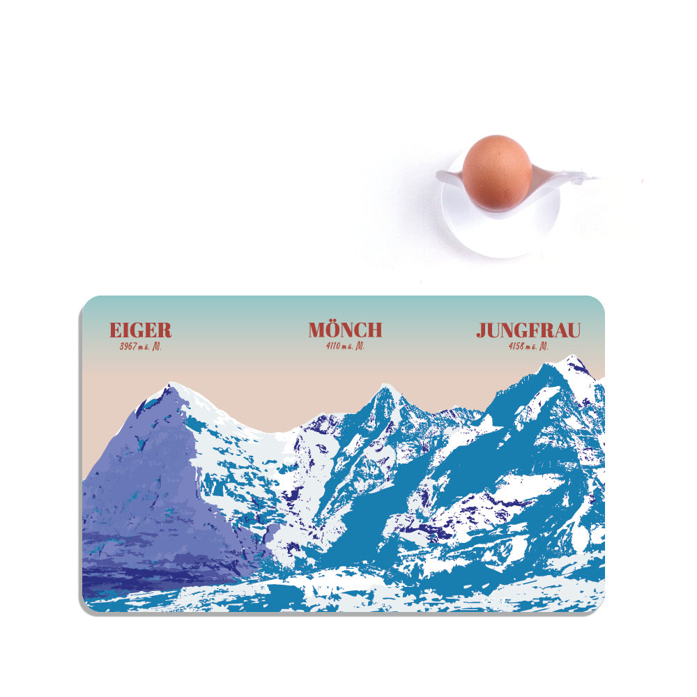 Frühstücksbrettchen Berner Alpen Eiger