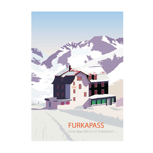 Schweiz Postkarte: Furkapass