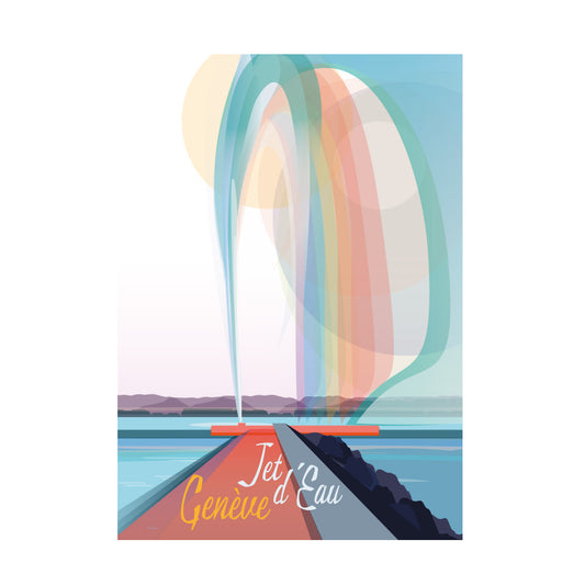 Schweiz Postkarte: Genève Jet d’Eau Pride