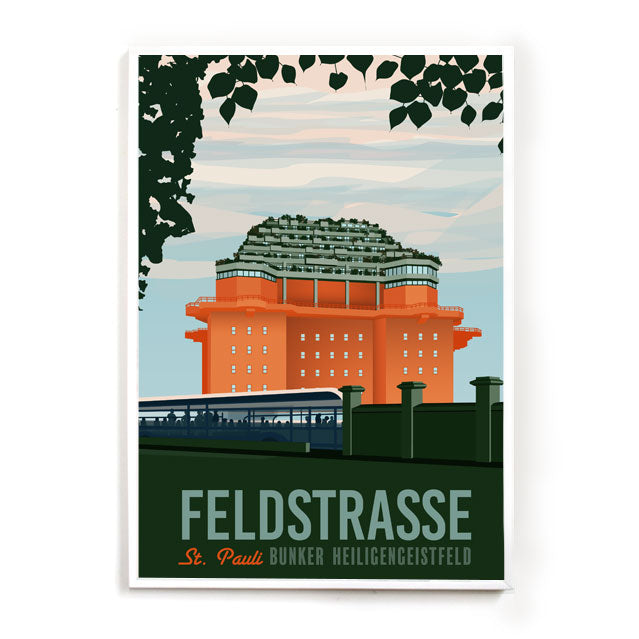 Hamburg Poster: Bunker Feldstrasse