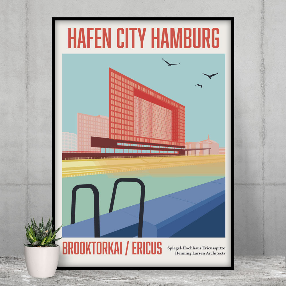 Hamburg Poster: Hafen City Brooktorkai/Ericus