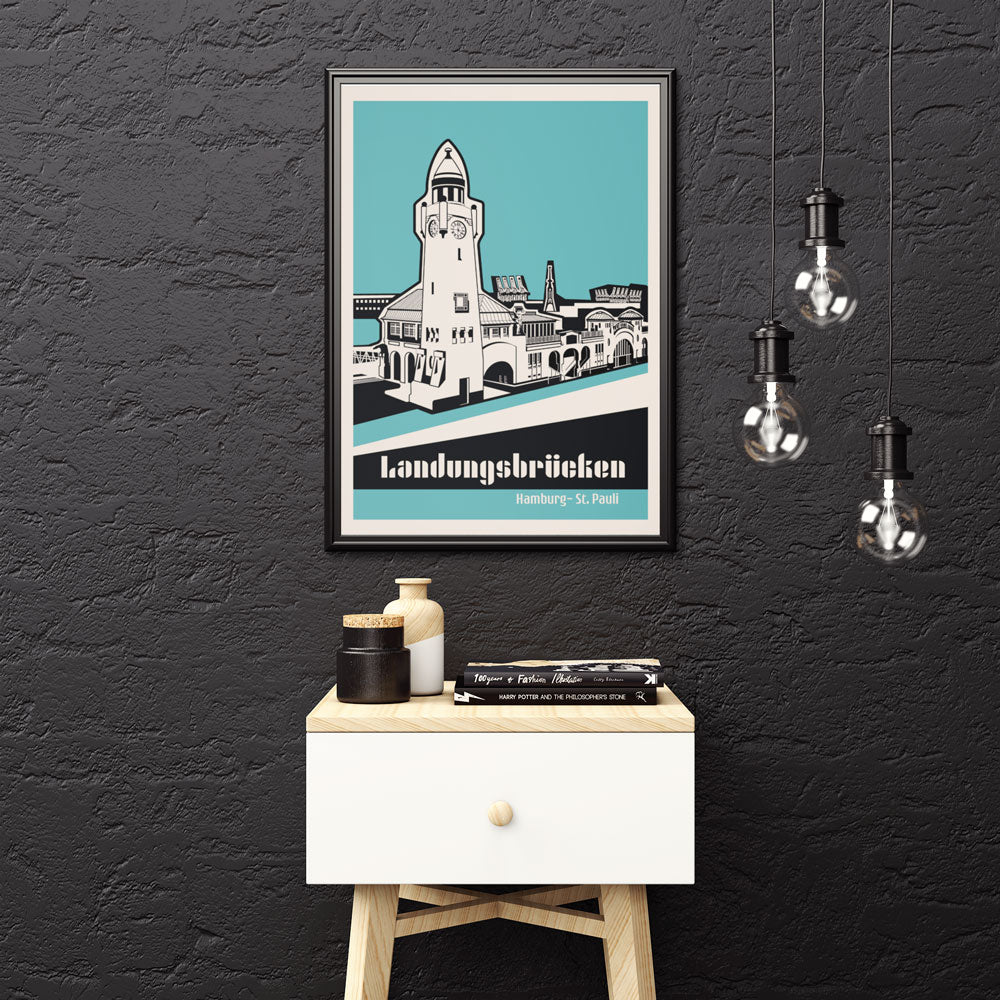 Hamburg Poster: Landungsbrücken