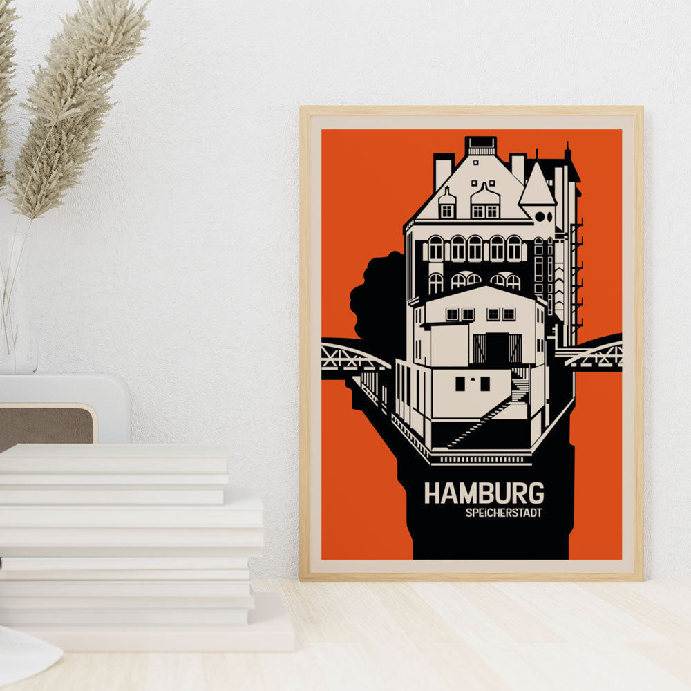 Hamburg Poster: Speicherstadt-Wasserschloss