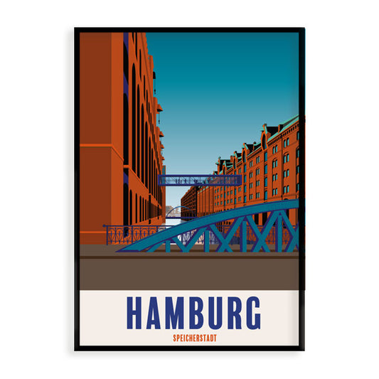Hamburg Poster: Speicherstadt