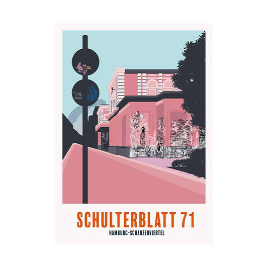 Postkarte: Hamburg Schulterblatt