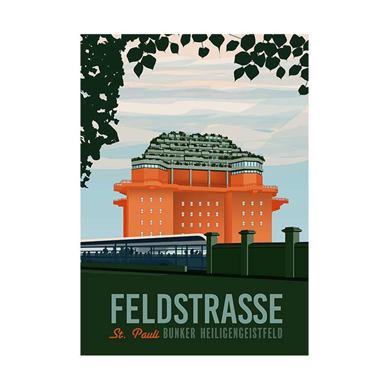 Postkarte: Hamburg Bunker Feldstrasse