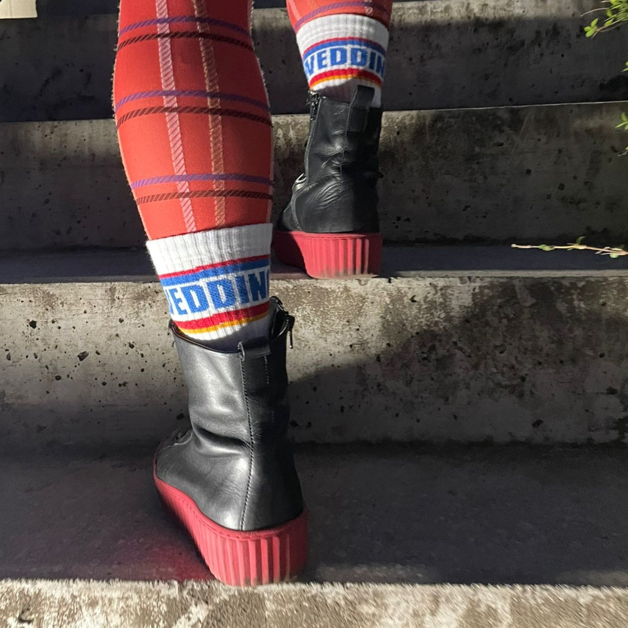 Berlikn Wedding Socken Lobe Block Treppe