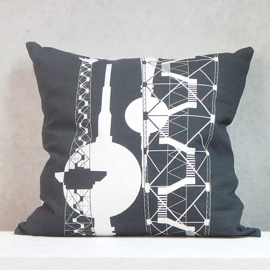 Cushion 50 x 50 cm: East-West black