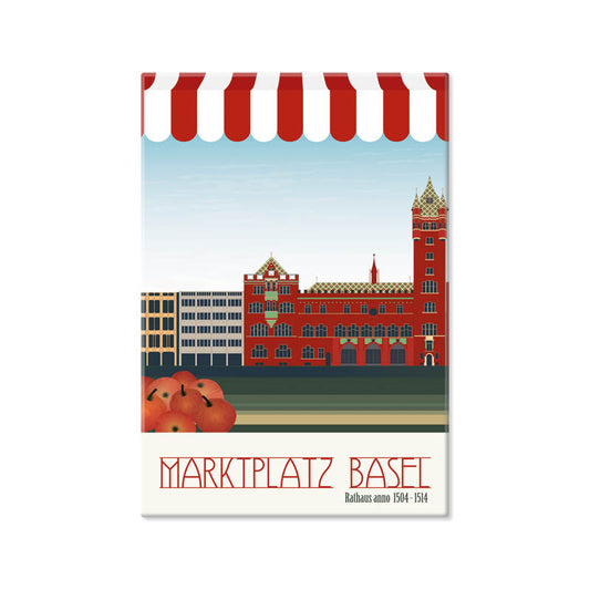 Schweiz Magnet: Basel Marktplatz