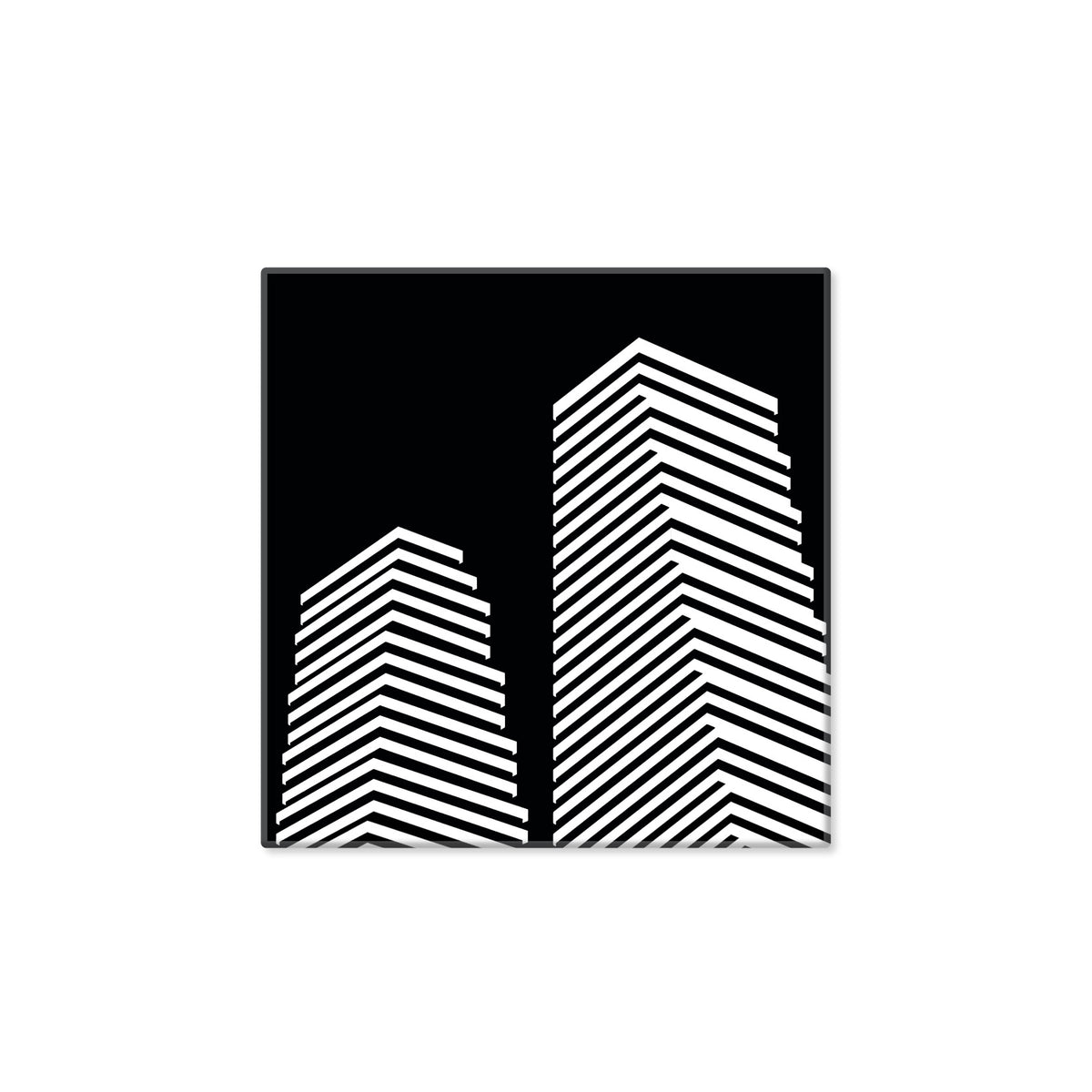 Magnet: Basel Icons Towers quadratisch