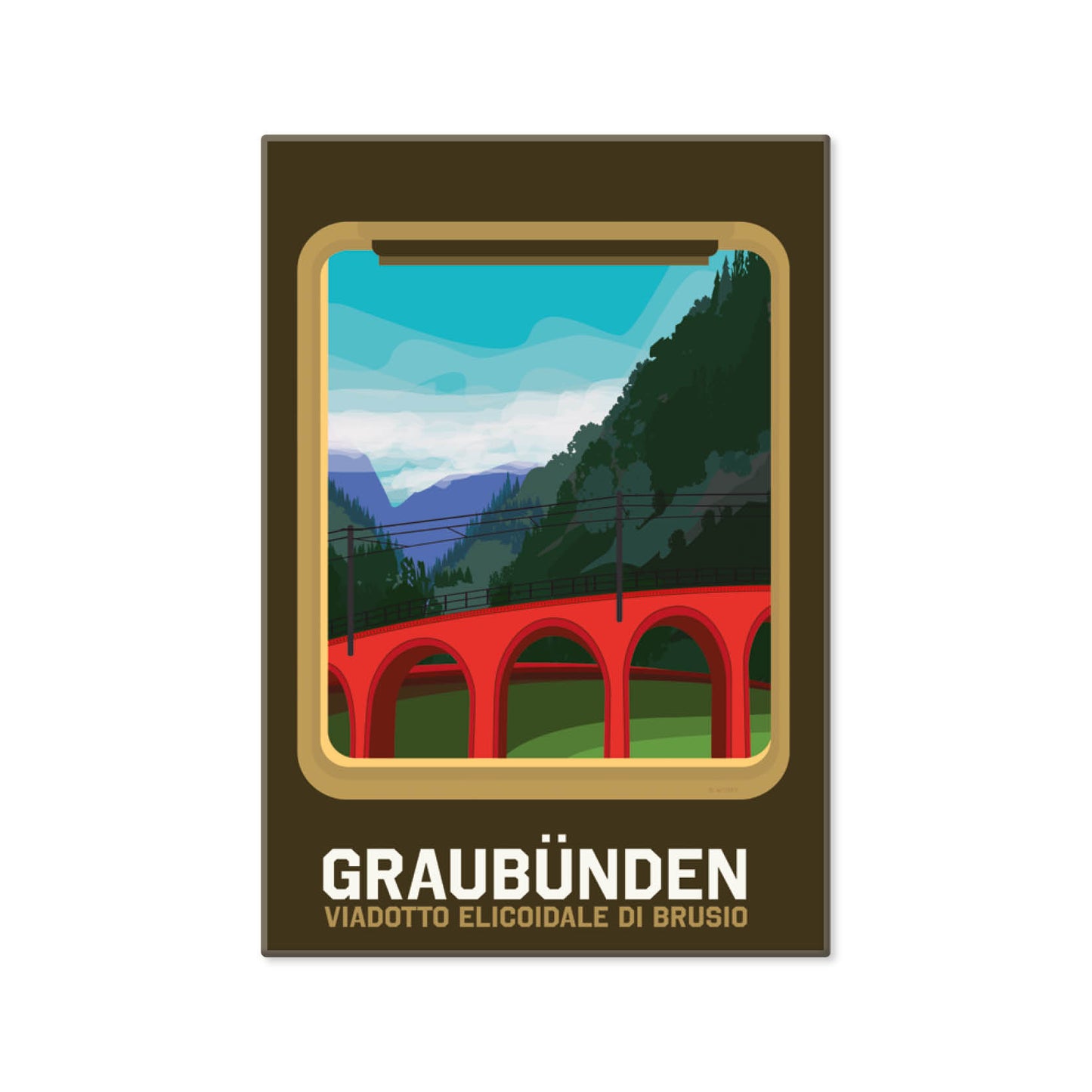 Postkarte: Graubünden Kreisviadukt Brusio