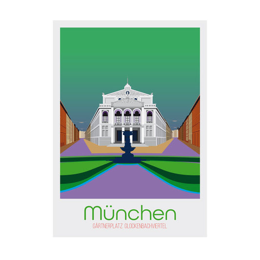 Postcard: Munich Gärtnerplatz
