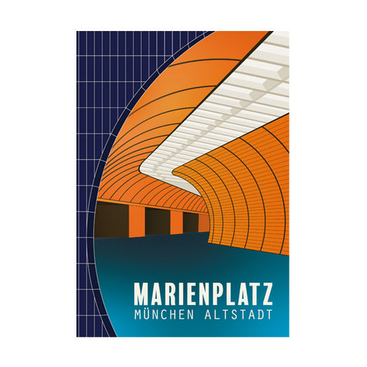 Postkarte: München Marienplatz