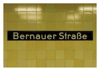 Postkarte: Bernauer Straße U-Bahn