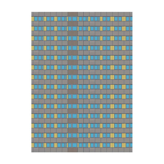 Postkarte: Fischerinsel Gelb Fassade
