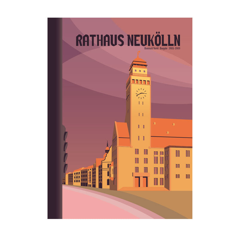 Postkarte: Rathaus Neukölln