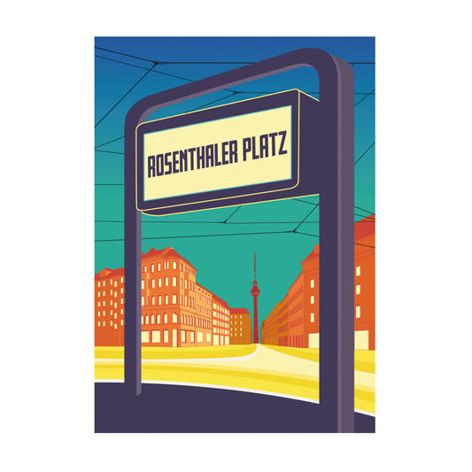 Postkarte: Rosenthaler Platz Retro