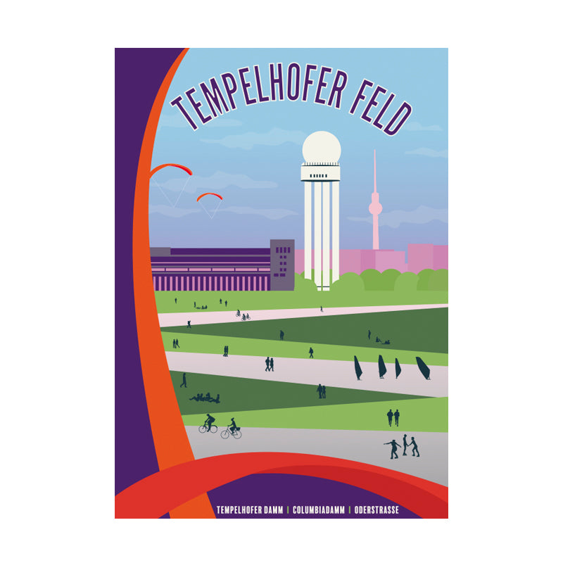 Postkarte: Tempelhofer Feld