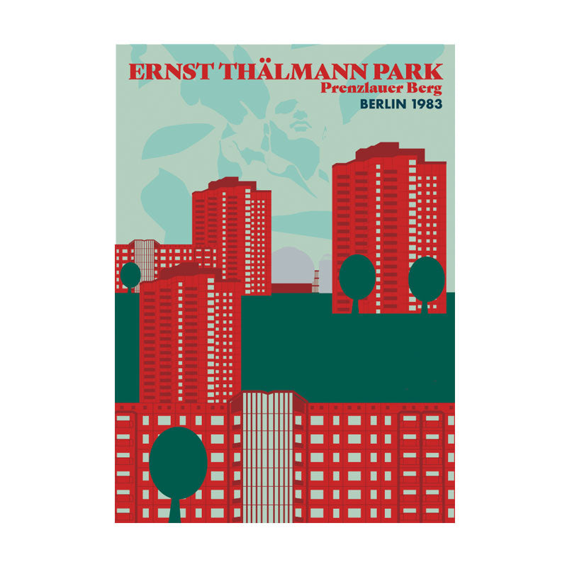 Postkarte: Thälmannpark