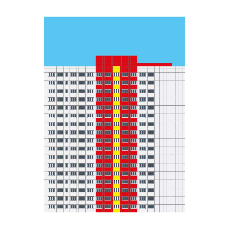 Poster: Plattenbau WHHGT Red 