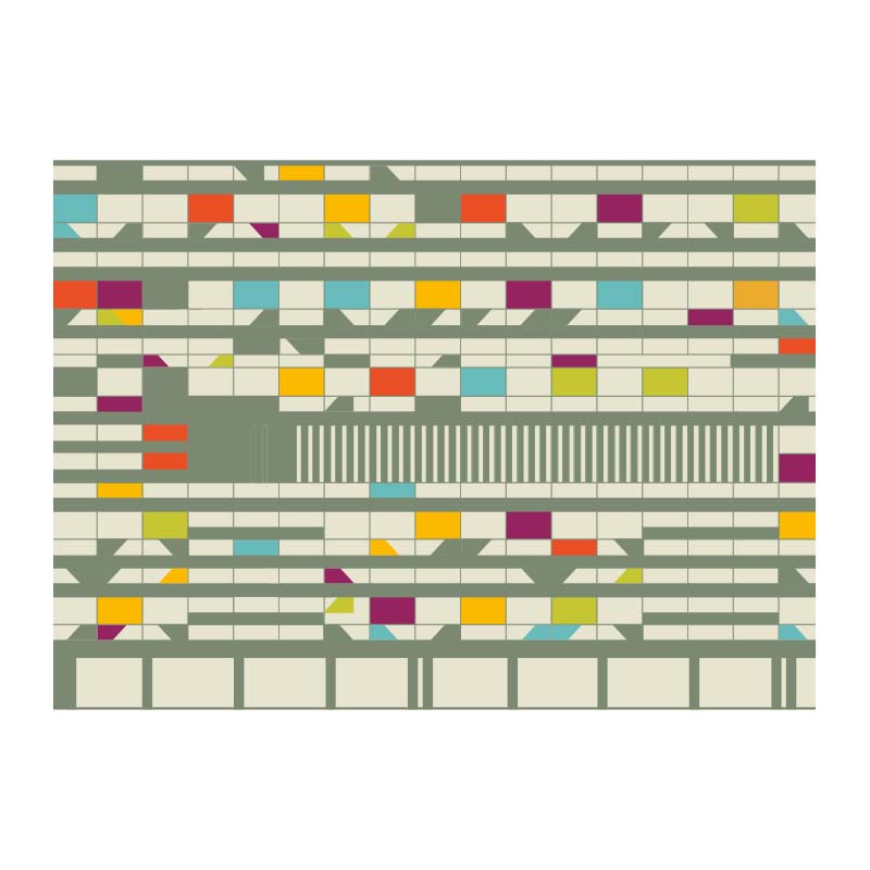 Postkarte: Wohnmaschine Fassade