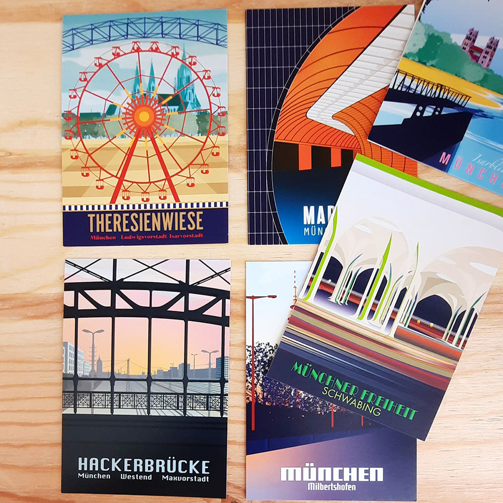 Postcard set Munich 