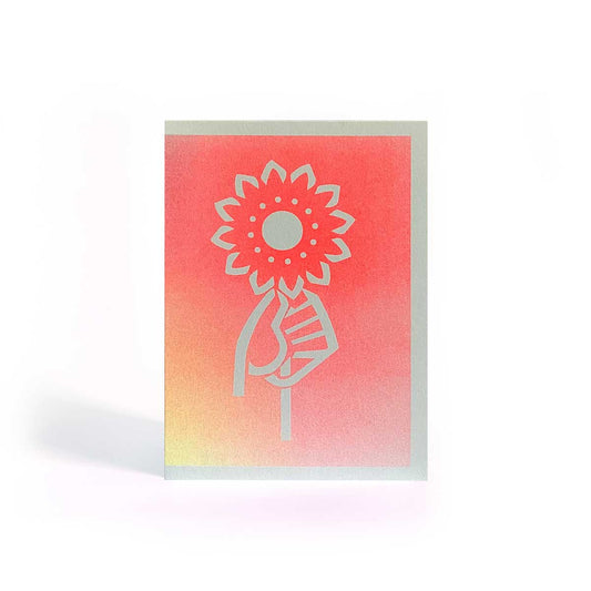 Folding card: flower