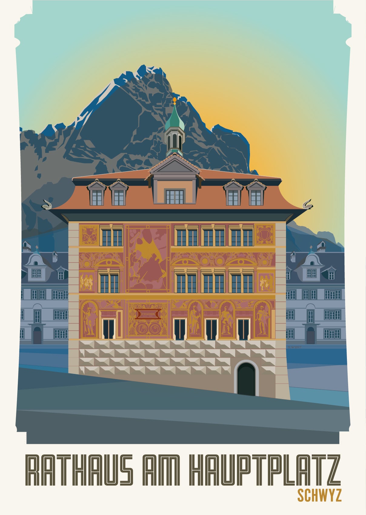 Schwyz Poster: Rathaus