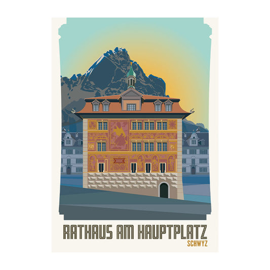Postkarte: Schwyz Rathaus