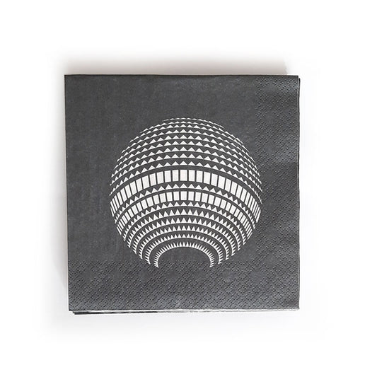 Paper napkins: Berlin Disco anthracite 